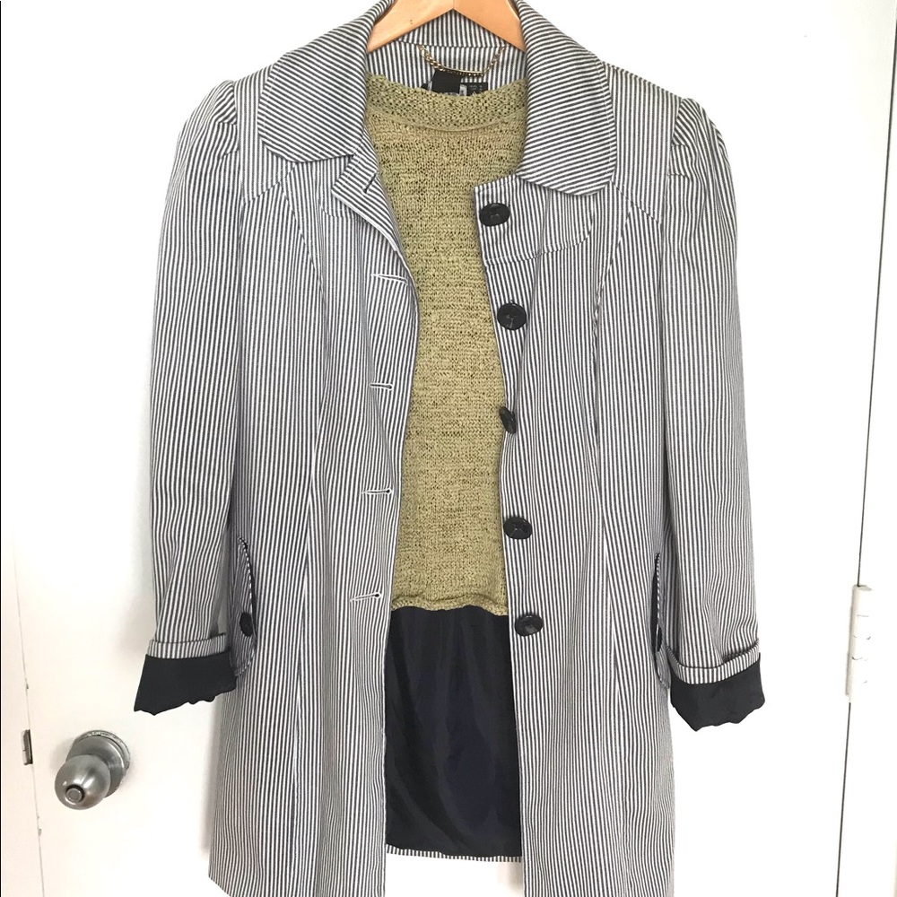 Atmosphere Striped Cotton Coat